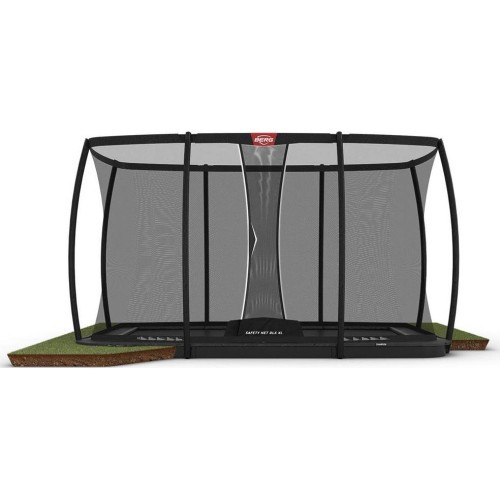 BERG Ultim Champion FlatGround 410 pelēks + drošības tīkls DLX XL