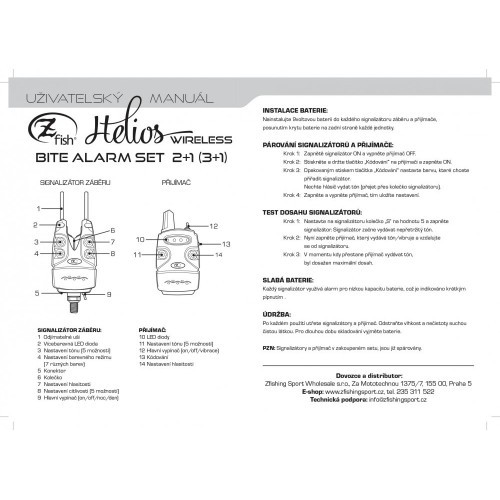 Kožu signalizators Zfish Bite Helios 1264