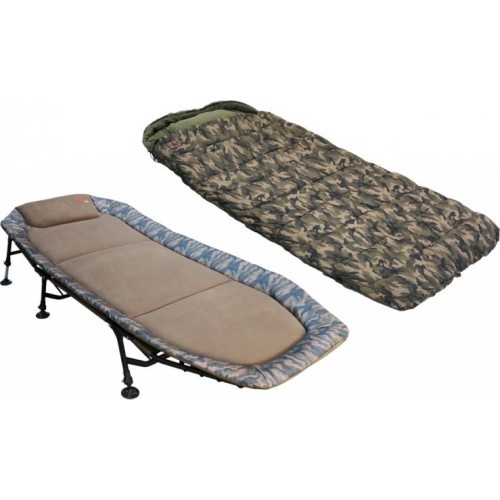 Кровать-раскладушка со спальным мешком Zfish Flat Camo 220x100 см