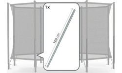 Нижняя труба защитной сетки Comfort Berg с креплением пружин, 108 см