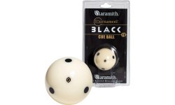 Aramith Tournament Black baltā biljarda bumba ar 6 punktiem