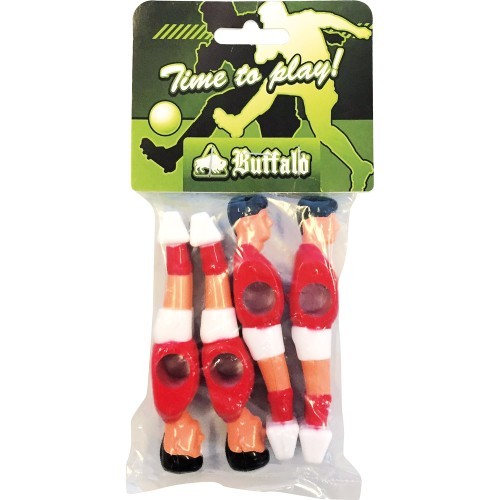 Galda futbola figūriņas Buffalo, sarkanas / baltas, 13 mm, 4 gab.