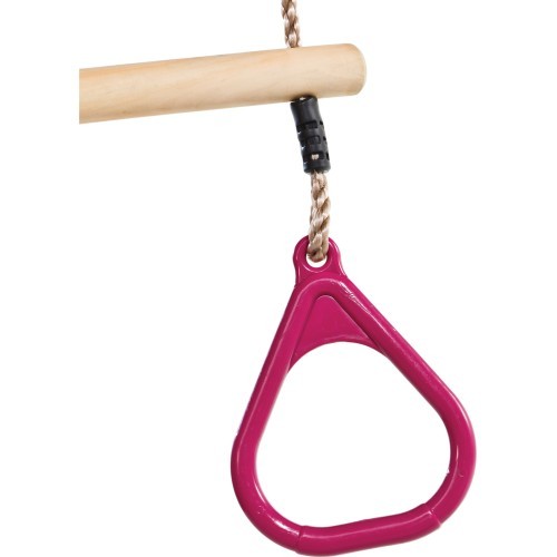 wooden ring trapeze with plastic ri