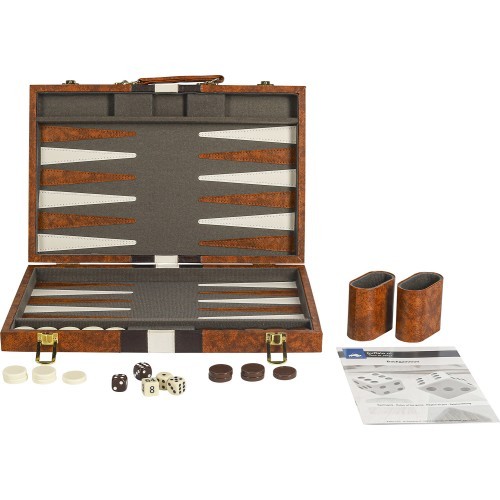 Backgammon Case Brown 46x28cm