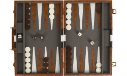 Backgammon Case Brown 46x28cm