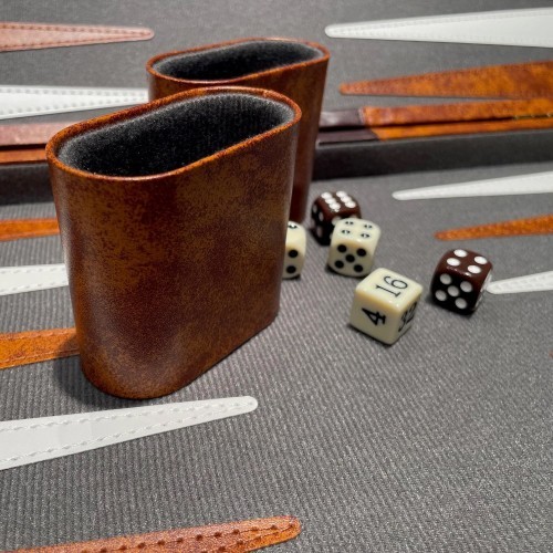 Backgammon Case Brown 46x28cm