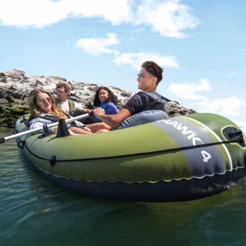 Piepūšamā laiva Intex Seahawk 4, 4 personām, ar pumpi un 2 airiem, 66334