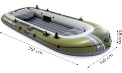 Надувная лодка Intex Seahawk 4 на 4 человека, насос, 2 весла, 66334
