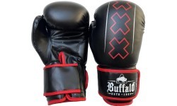 Buffalo Outrage boksa cimdi, melni un sarkani, 10 oz