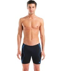 M Graphic Swim Mid Jammer Black-Turquoise 100 - 508