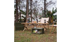 NCB4004 FOLDING CAMPING BOX WITH LID GREEN 50L NILS CAMP