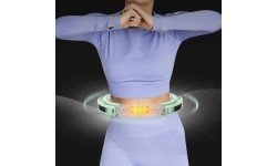 SET HULA HOOP MAGNETIC GREEN HHM13 WITH WEIGHT + COUNTER HMS + WAIST SUPPORT BR163 BLACK