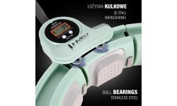Магнитный обруч Hula Hoop HHM13 с утяжелителем, счётчиком HMS и поясом BR163, зелёный