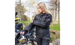 Women’s Motorcycle Jacket W-TEC Progair Lady - Black-Fluo