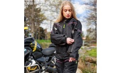 Women’s Motorcycle Jacket W-TEC Progair Lady - Black-Fluo