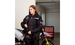 Women’s Motorcycle Jacket W-TEC Progair Lady - Black-Fluo