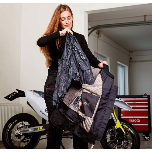 Women’s Motorcycle Jacket W-TEC Progair Lady - Black-Fluo