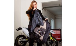 Sieviešu motociklista jaka W-TEC Progair Lady - Melna-fluo