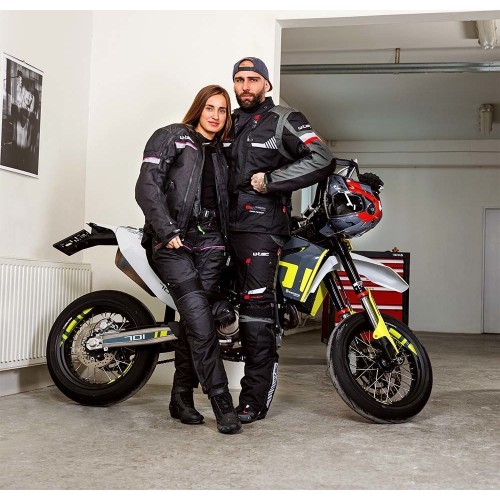Sieviešu motociklista jaka W-TEC Progair Lady - Melna-fluo