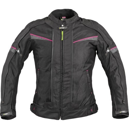 Sieviešu motociklista jaka W-TEC Progair Lady - Melna-fluo
