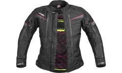 Sieviešu motociklista jaka W-TEC Progair Lady - Melna-fluo