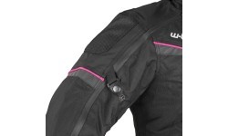 Sieviešu motociklista jaka W-TEC Progair Lady - Melna-fluo