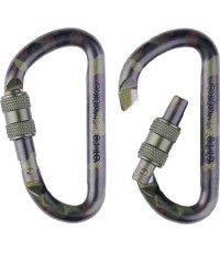 WOODLAND 80MM TACTICAL CARABINER (PAIR)