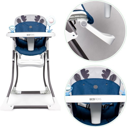 Feeding Chair Eco Toys Reindeer, Blue