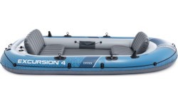 Piepūšamā laiva Intex Excursion 4, 4 personām, ar pumpi, 2 airi un soma 66324