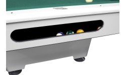 Бильярдный стол Triumph Plus, Pool, 8 ft, матовый белый, сукно Club Cloth жёлто-зелёное
