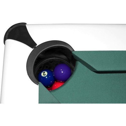 Billiard Table, Pool, Triumph Plus, 8 ft., Matt White, 8 ft., Club Cloth yellow green