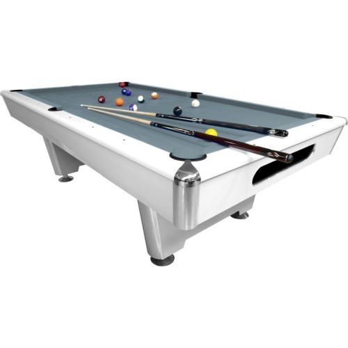Бильярдный стол Triumph Plus, Pool, 8 ft, матовый белый, сукно Club Cloth жёлто-зелёное