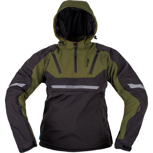 Vīriešu softshell motociklista jaka W-TEC Annorack - Haki-melna