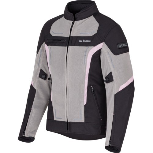 Women’s Summer Motorcycle Jacket W-TEC Mirelia - Black-Grey-Fluo