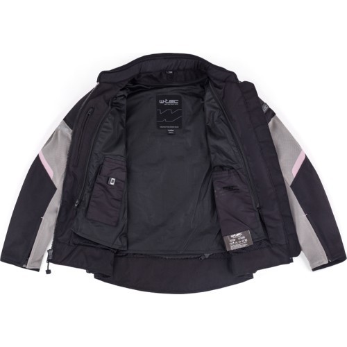 Women’s Summer Motorcycle Jacket W-TEC Mirelia - Black-Grey-Fluo