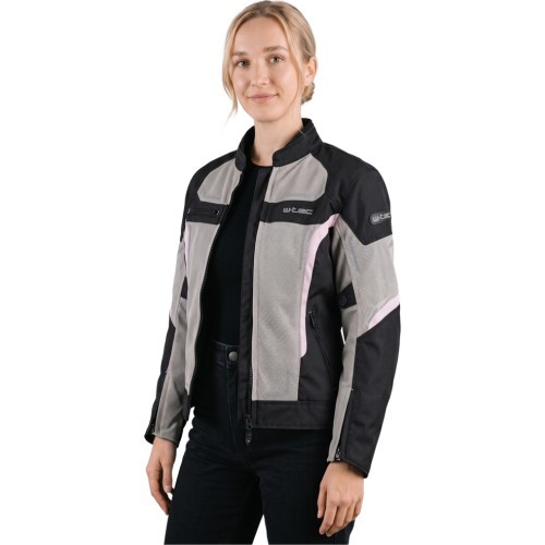 Sieviešu vasaras motocikla jaka W-TEC Mirelia - Melna-pelēka-fluo