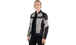 Women’s Summer Motorcycle Jacket W-TEC Mirelia - Black-Grey-Fluo