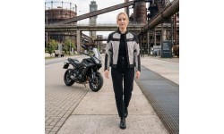 Women’s Summer Motorcycle Jacket W-TEC Mirelia - Black-Grey-Fluo