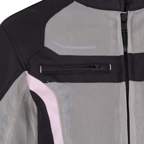 Sieviešu vasaras motocikla jaka W-TEC Mirelia - Melna-pelēka-fluo