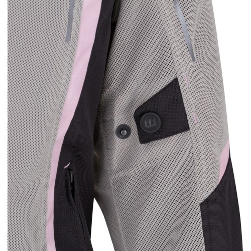 Women’s Summer Motorcycle Jacket W-TEC Mirelia - Black-Grey-Fluo