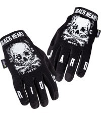 W-TEC Web Skull Motocikla cimdi - Melna