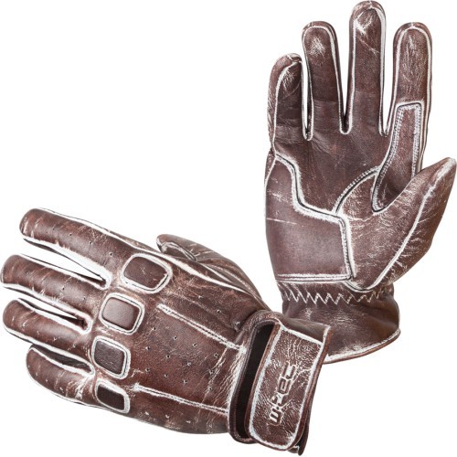 Leather Motorcycle Gloves W-TEC Rifteur - Brown