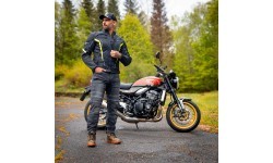 Men’s Summer Motorcycle Jacket W-TEC Mirelio - Black and grey