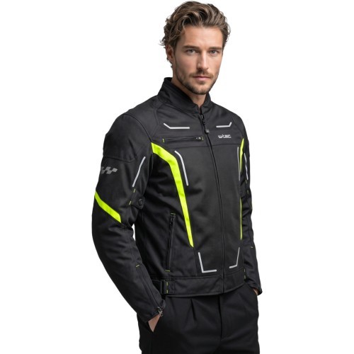 Men’s Summer Motorcycle Jacket W-TEC Mirelio - Black and grey