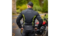 Men’s Summer Motorcycle Jacket W-TEC Mirelio - Black and grey