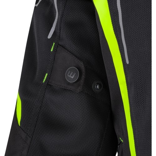Мужская летняя мотокуртка W-TEC Mirelio - Серо-сине-красный