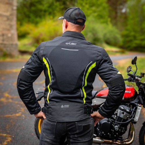 Vīriešu vasaras moto jaka W-TEC Mirelio - Pelēks-zils-sarkans