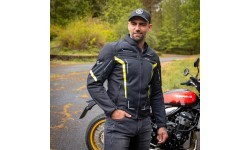 Men’s Summer Motorcycle Jacket W-TEC Mirelio - Gray-blue-red