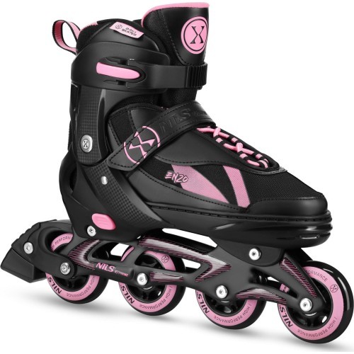 NH382 2IN1 ENZO ROLLER SKATES WITH NILS EXTREME HOCKEY BLADE - Beige 