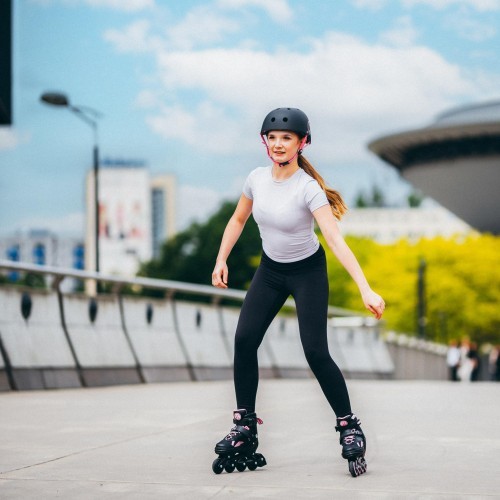 NH382 2IN1 ENZO ROLLER SKATES WITH NILS EXTREME HOCKEY BLADE - Beige 